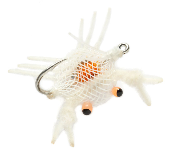 Fulling Mill Saltwater Fly - Micro Flexo Crab Weedless white