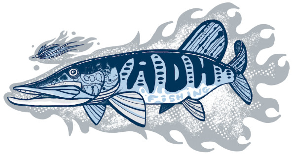 adh-fishing Pike Sticker
