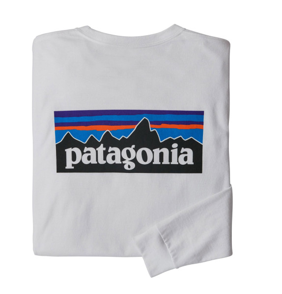 Patagonia L/S P-6 Logo Responsibili-Tee Shirt WHI