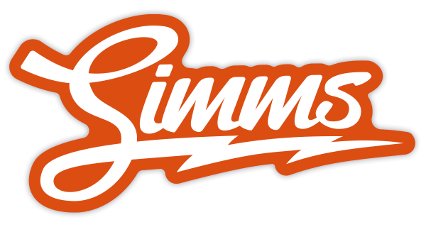 Simms Lightning Logo Sticker 10 cm