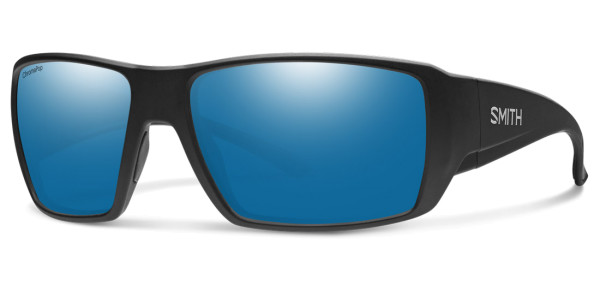 Smith Optics Polarized Glasses Guide's Choice XL CP - Matte Black (Polar Blue Mirror)