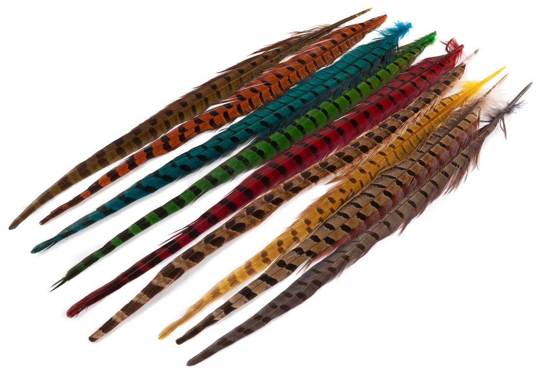 1 SILVER PHEASANT TAIL FEATHER 15 TO 17 INCHES FOR FLY JIG TYING 