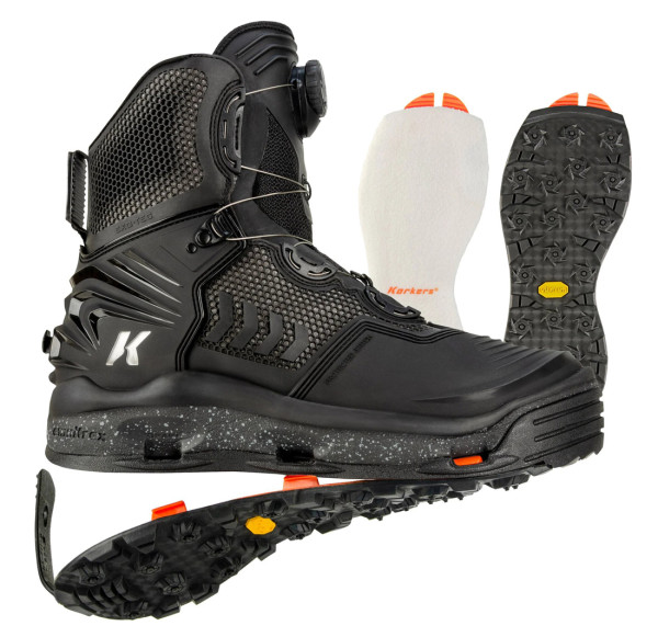 Korkers River OPS (BOA) Wading Boot incl. interchangeable felt & rubber soles
