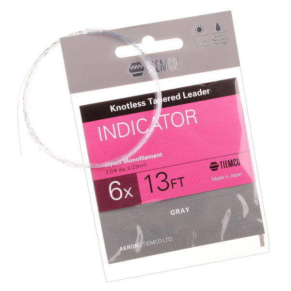 Tiemco TMC Indicator Tapered Leader 13 ft, Nymph Leaders, Leader  Materials, Fly Lines
