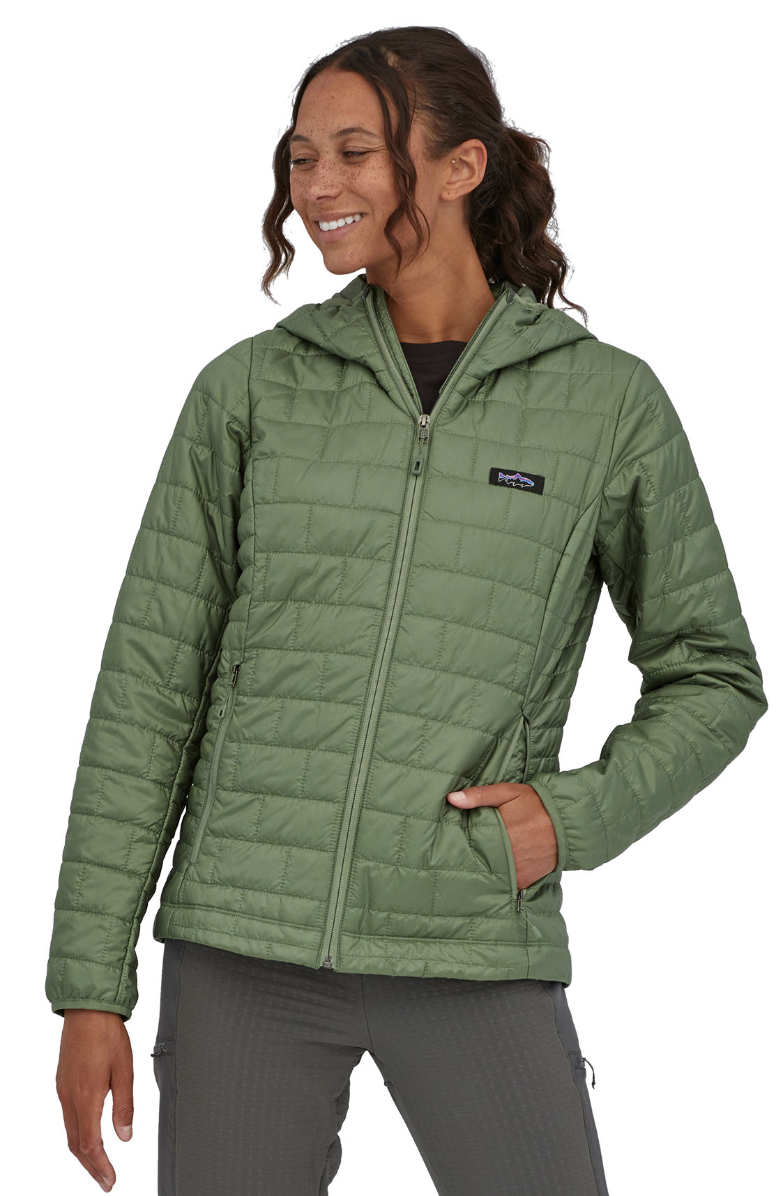 Patagonia women's nano puff jacket with hood clearance
