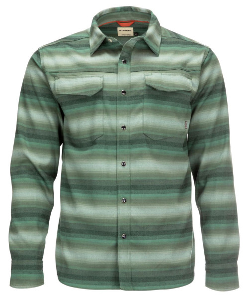 Simms Gallatin Flannel Shirt moss stripe