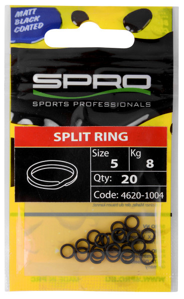 Spro Splitring Matte Black Split Ring, Swivels, Snaps and more, Accessories, Spin Fishing