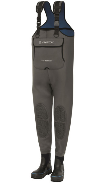 Kinetic NeoGrip Bootfoot Wader with Boots Felt Sole charcoal