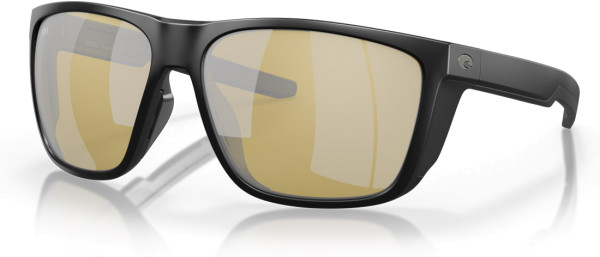 Costa Polarized Sunglasses Ferg XL Matte Black (Sunrise Silver Mirror 580G)