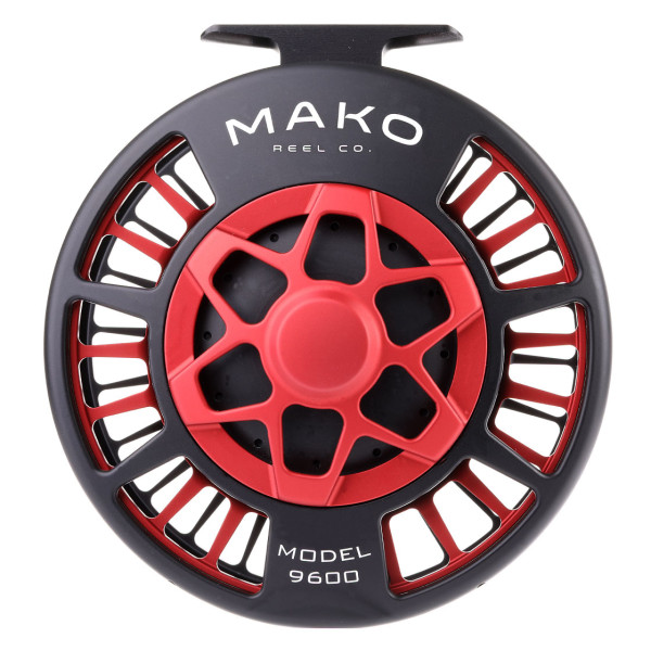 Mako Reel Co. Fly Reel matte red on black