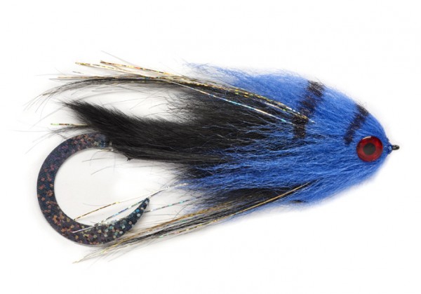 Fulling Mill Pike Streamer - Paolo's Wiggle Tail Bunny Black Blue