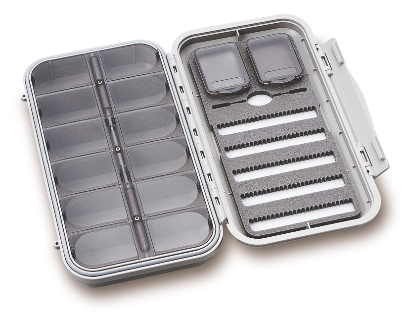 FREE SHIPPING Fly fishing fly box split foam//12 compartment Waterproof NEW