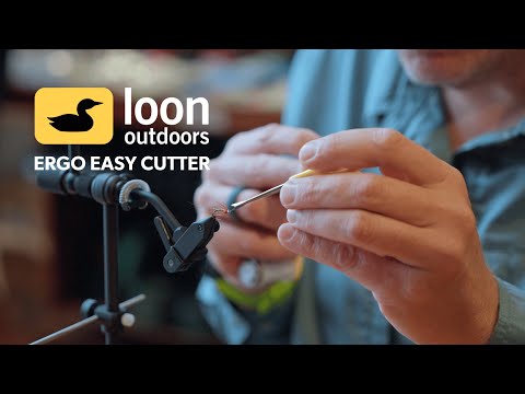 Loon Ergo Easy Cutter - Yellow - a simple way to cut thread, flash, floss, silk, feathers, GSP