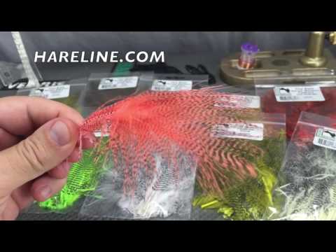 Hareline Fine Black Barred Marabou Feathers