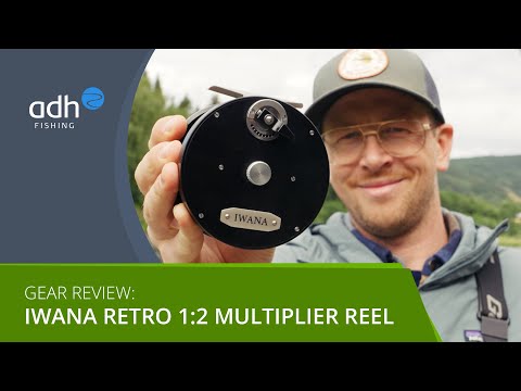 Iwana Retro 1:2 Multiplier Salmon Fly Reel Black & Silver