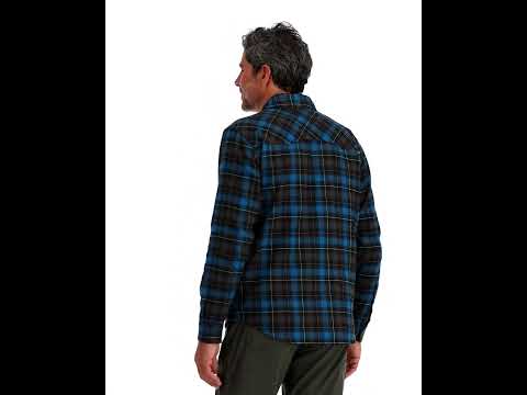 Simms Santee Flannel Shirt bayleaf/sunglow pane ombre