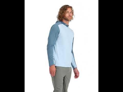 Simms BugStopper Hoody UPF50 UV- & Insect Shield Steel Blue Heather