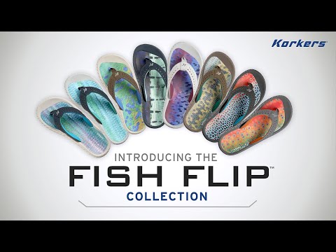 Korkers Fish Flip Flop Sandal Browntrout