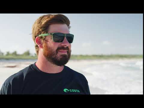 Costa Polarized Glasses Rincon #L Matte Smoke Crystal (Green Mirror 580G)